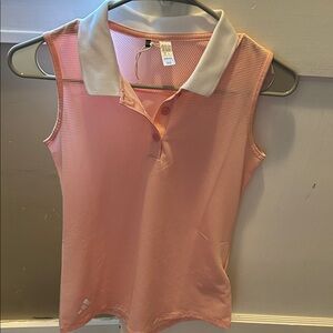 Women's Adidas Sleeveless Polo Shirt - Pink *never worn*